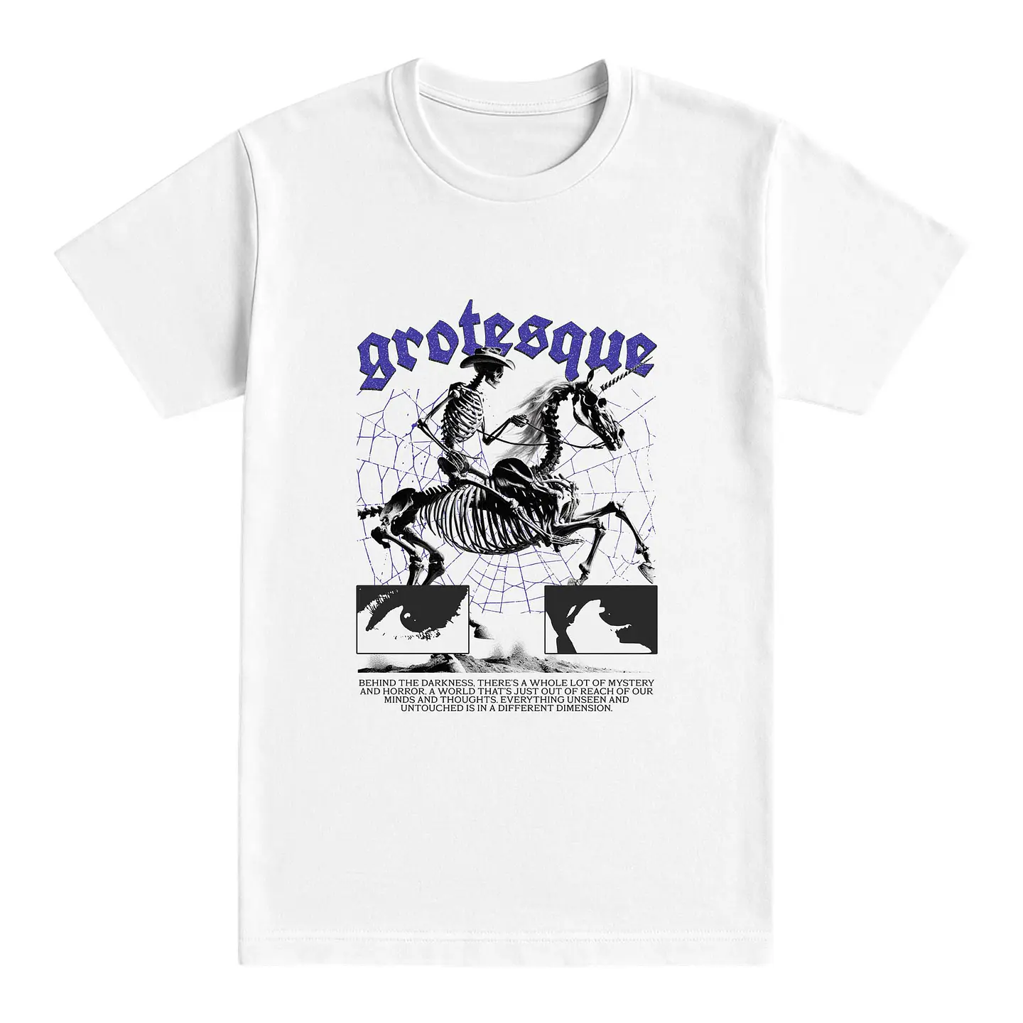 Camiseta streetwear – Grotesque Skeleton Rider 1
