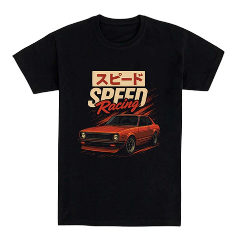 Camiseta coches -  Speed Racing Estilo Retro Japonés