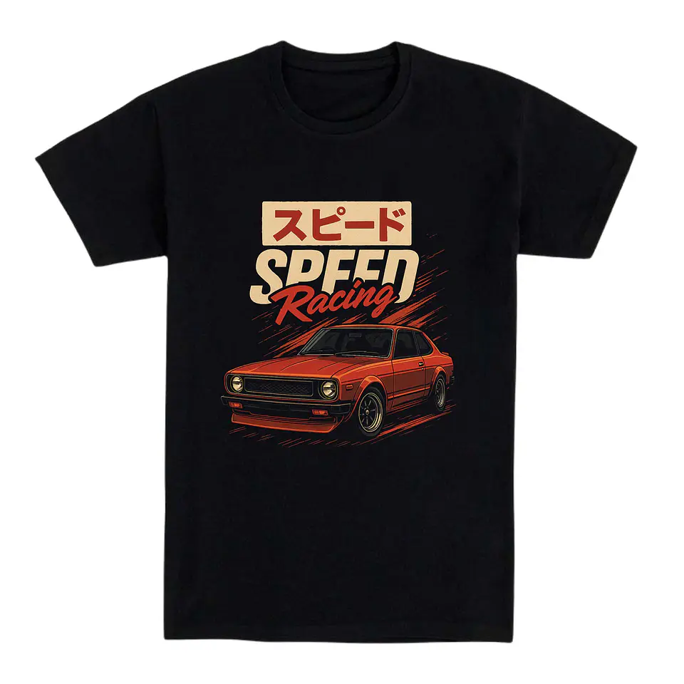 Camiseta coches -  Speed Racing Estilo Retro Japonés 1
