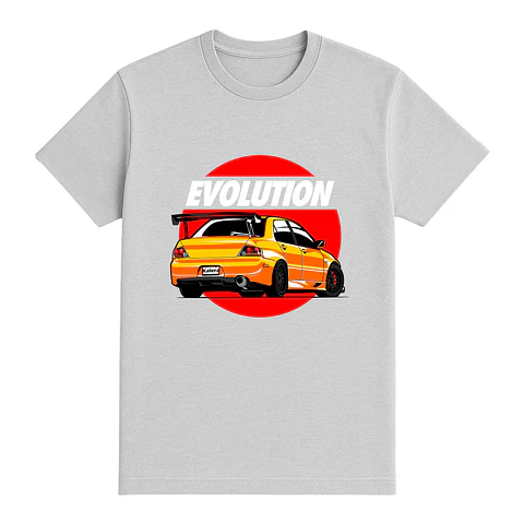 Camiseta coches – Espíritu EVO en el Sol Naciente