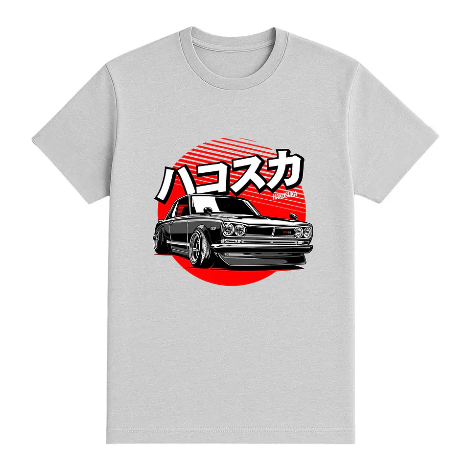 Camiseta coches – Espíritu Retro del Sol Naciente 1