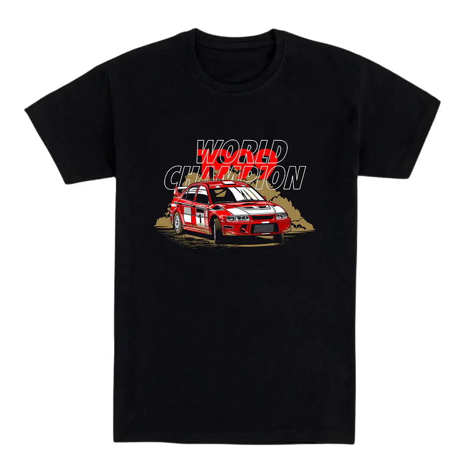 Camiseta coches – Campeón del Rally Mundial 1