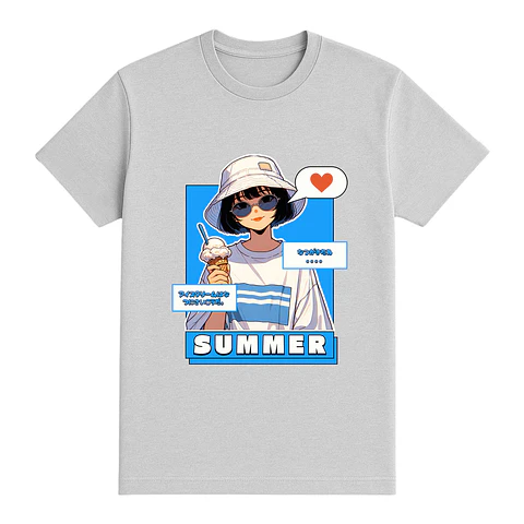 Camiseta Japón/anime – Summer Girl en Tokyo