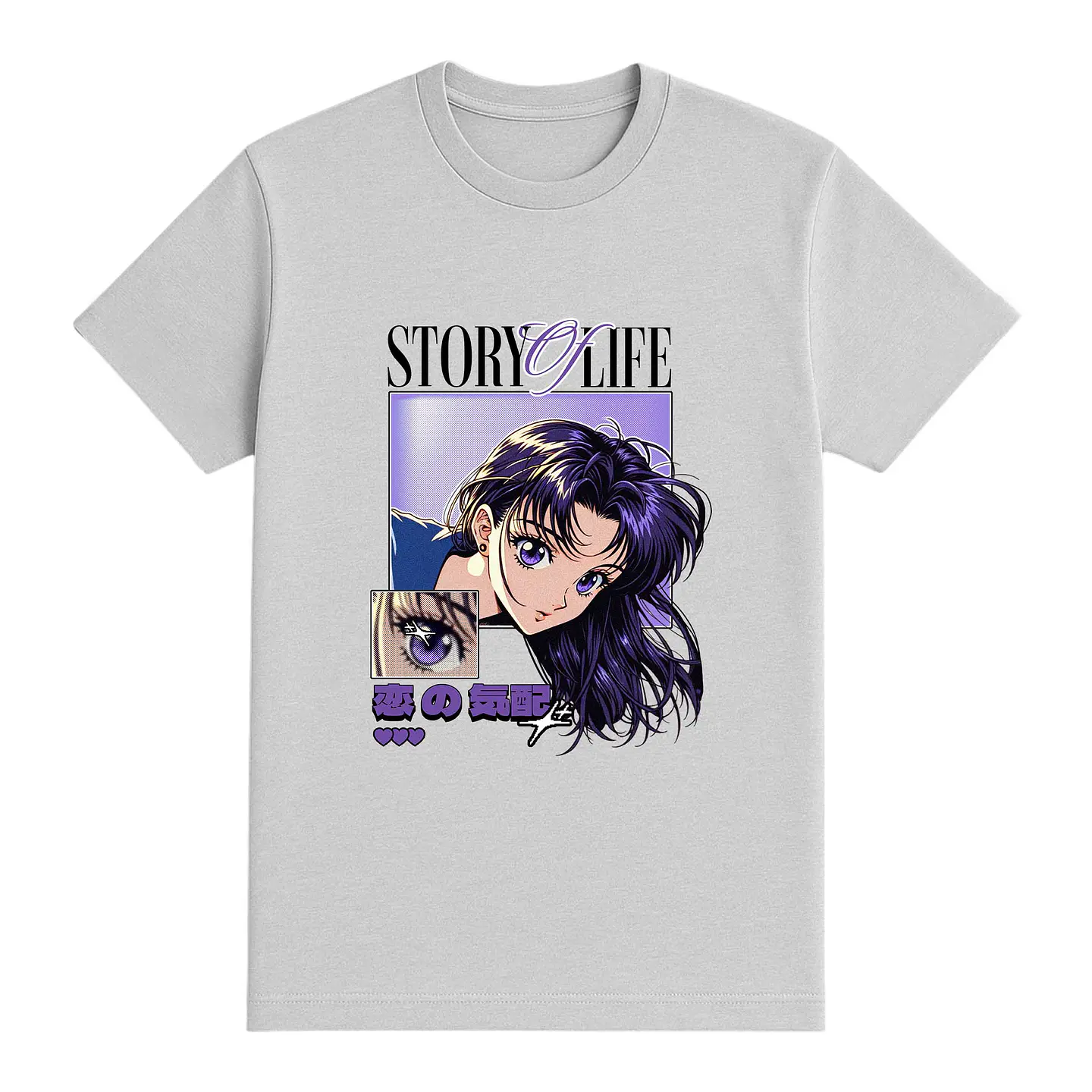 Camiseta Japón/anime – Romance Retro en Viñetas 1