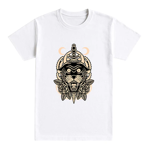 Camiseta Japón/anime – Guerrero Felino Espiritual