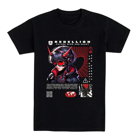 Camiseta Japón/anime – Rebelión Cibernética