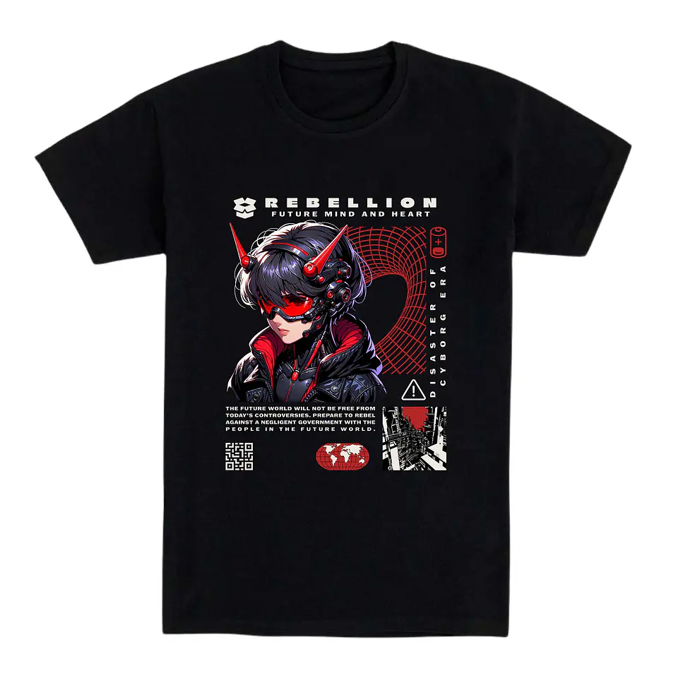 Camiseta Japón/anime – Rebelión Cibernética 1
