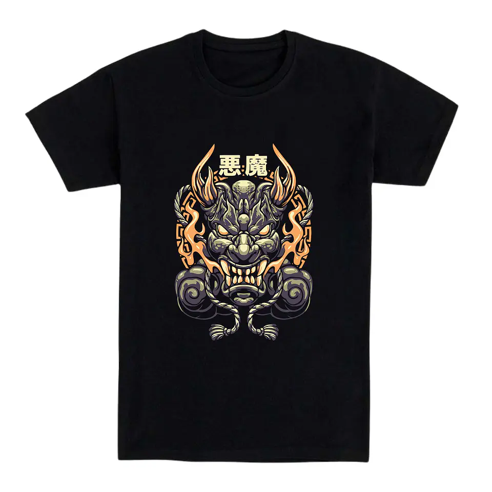 Camiseta Japón/anime – Máscara Demoníaca de Fuego 1