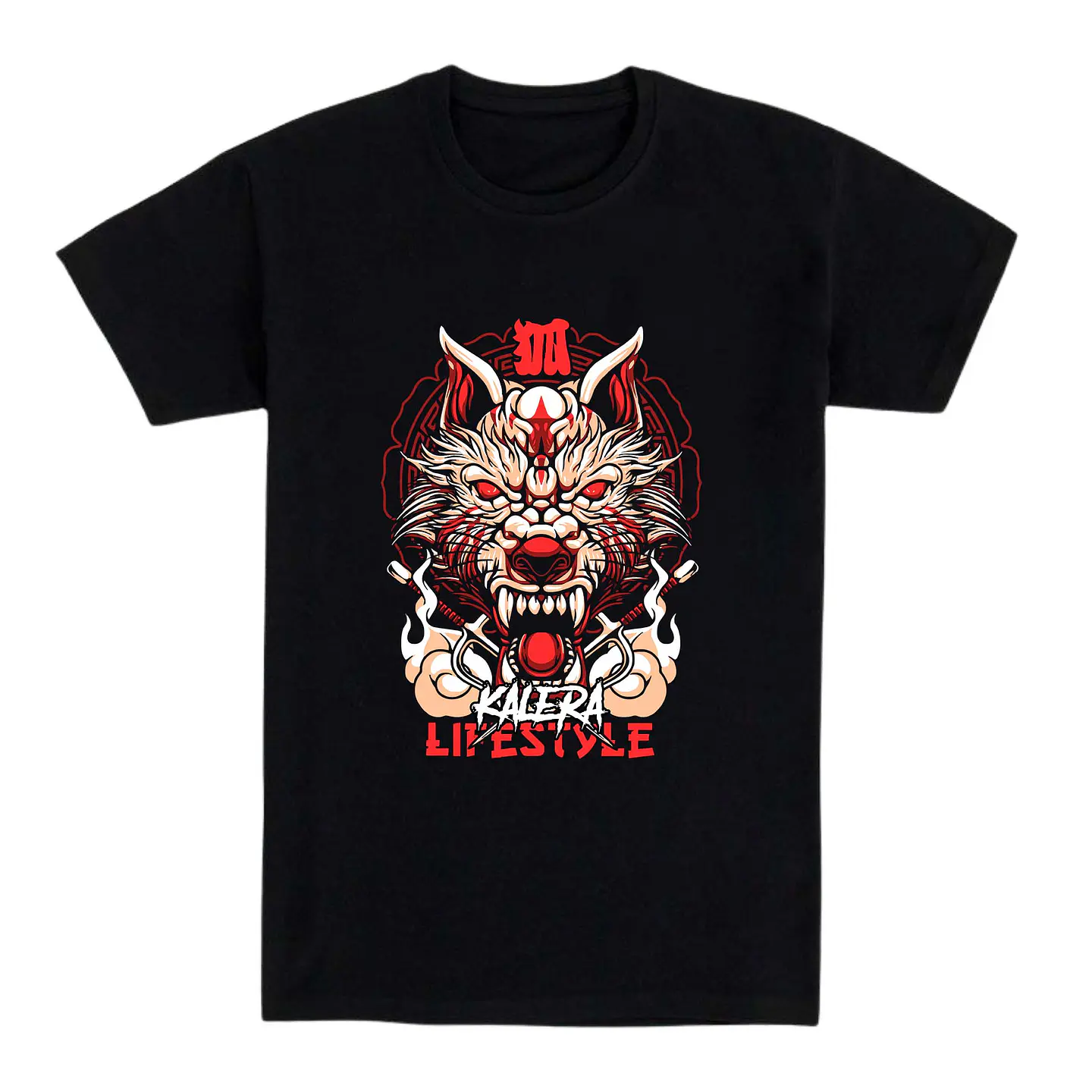 Camiseta Japón/anime – Espíritu del Lobo Infernal 1