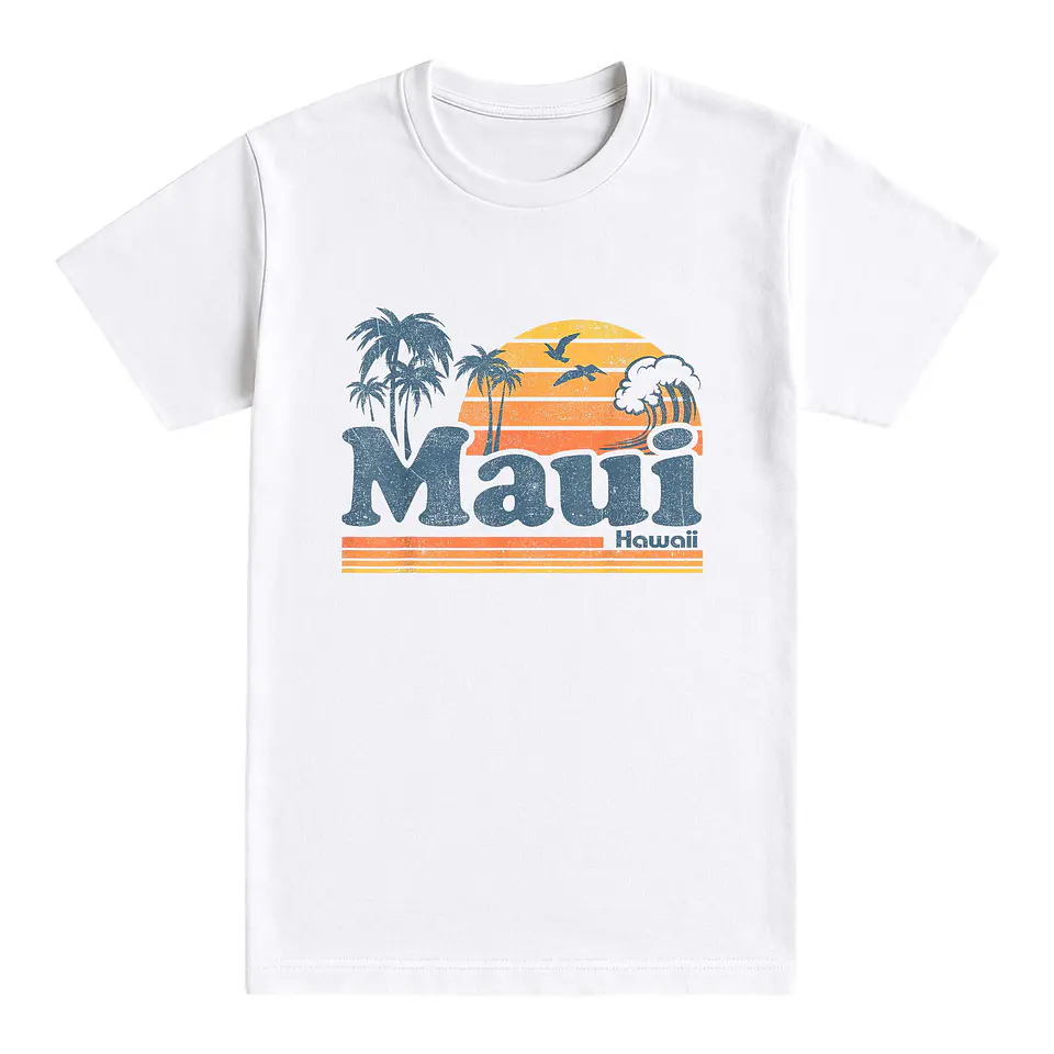Camiseta playa – Maui Hawaii Sunset 1