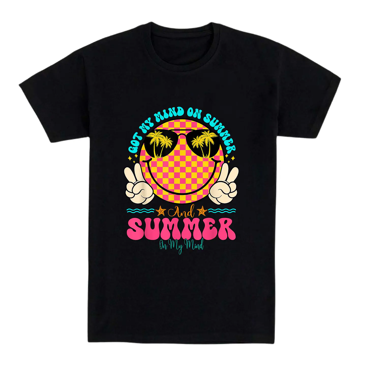Camiseta playa – Summer On My Mind Smiley 1