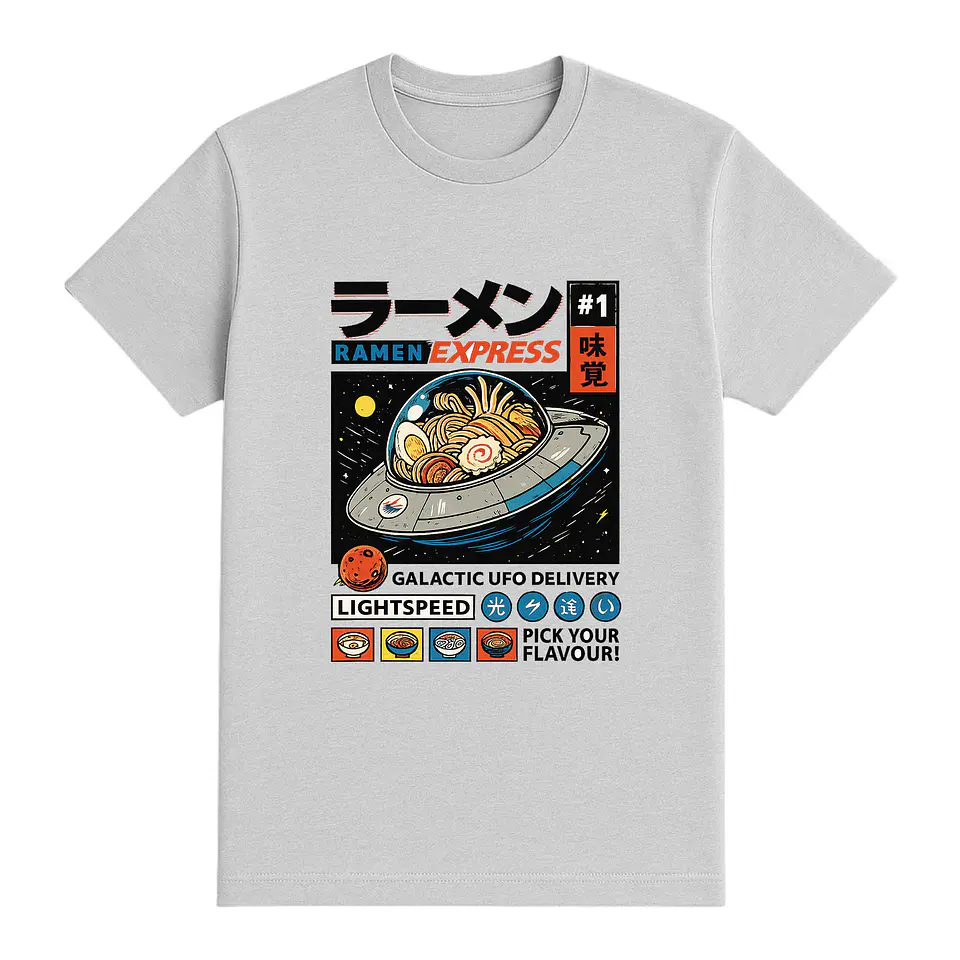 Camiseta retro – Ramen Express Galáctico 1