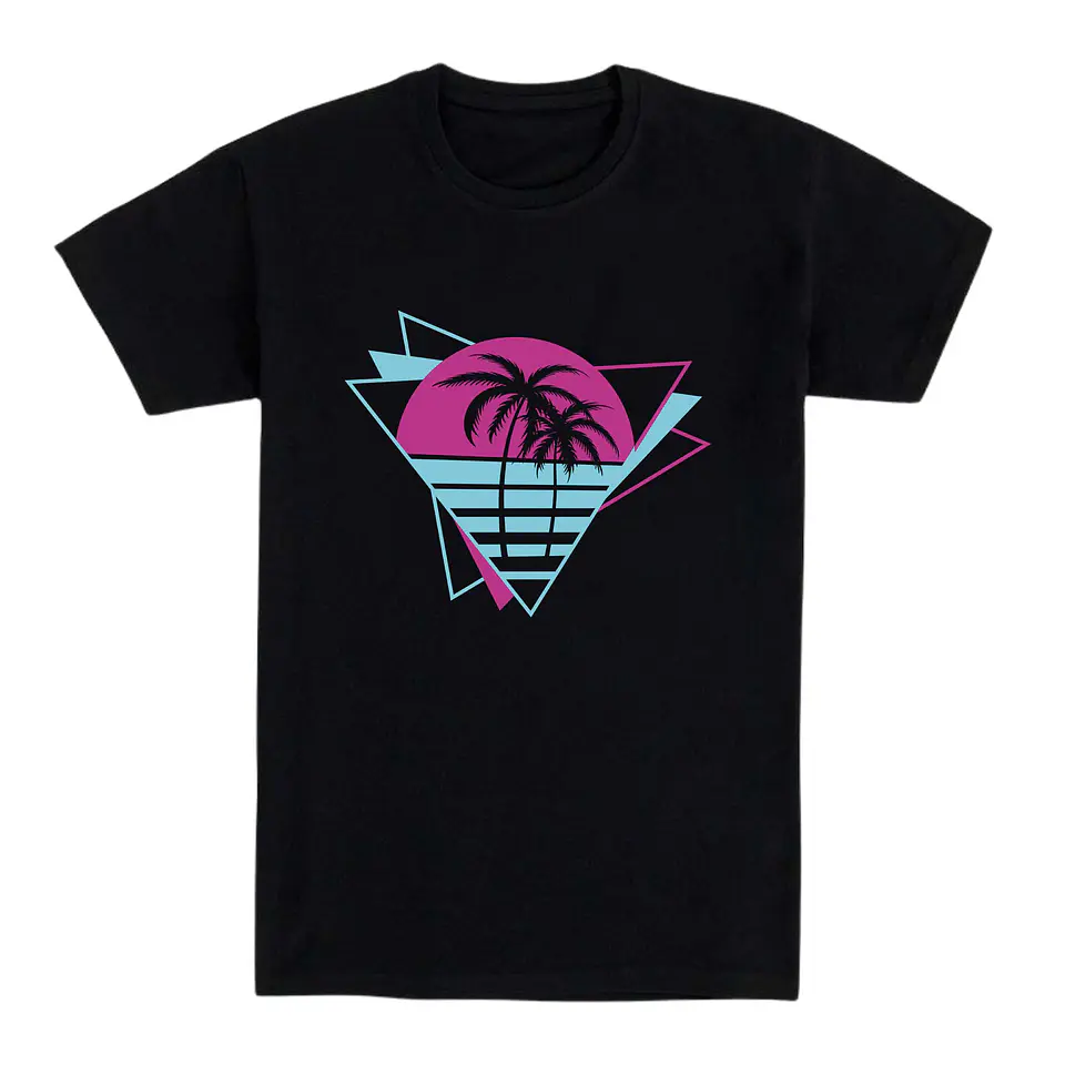 Camiseta retro – Palmera Miami Style 1
