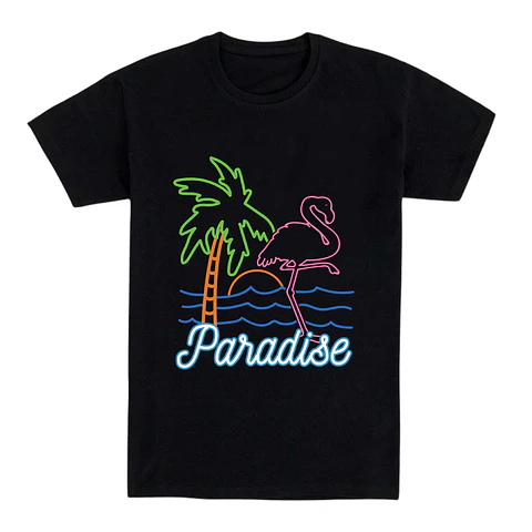 Camiseta retro – Flamingo Paradise