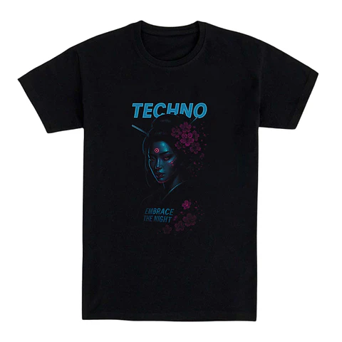Camiseta techno – Embrace the Night