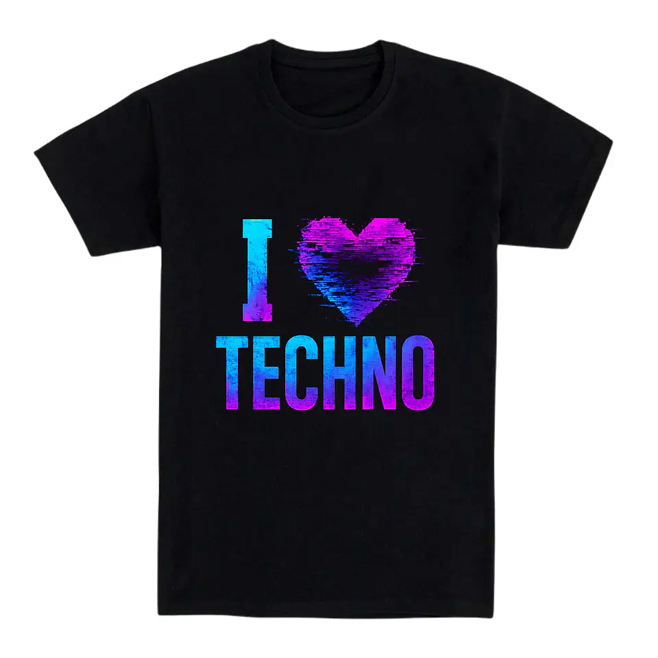 Camiseta techno – I ♥ Techno 1