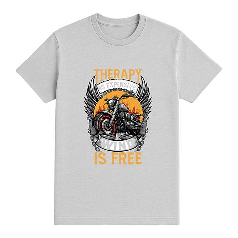 Camiseta motero – Therapy Is Free