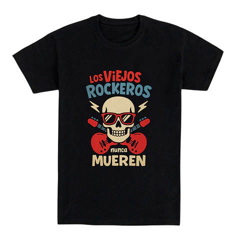 Camiseta rockera – Los viejos rockeros nunca mueren