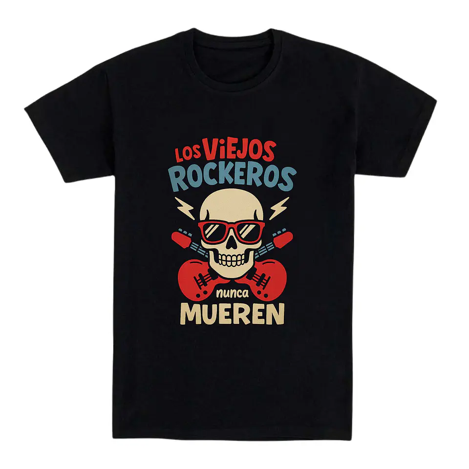 Camiseta rockera – Los viejos rockeros nunca mueren 1