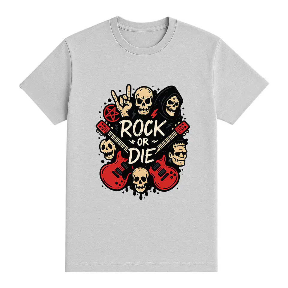 Camiseta rockera – Rock or Die 1