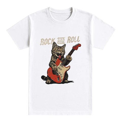 Camiseta rockera – Cat & Roll