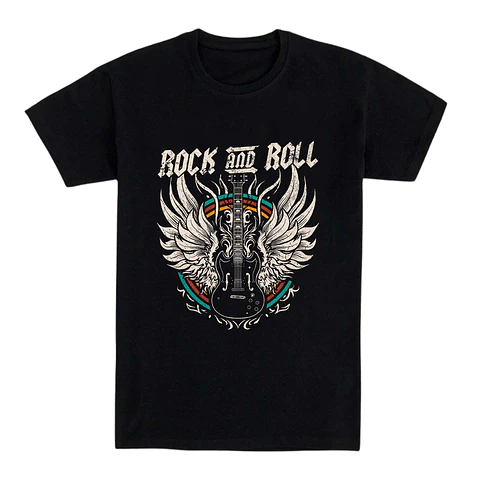 Camiseta rockera – Guitarra Alada