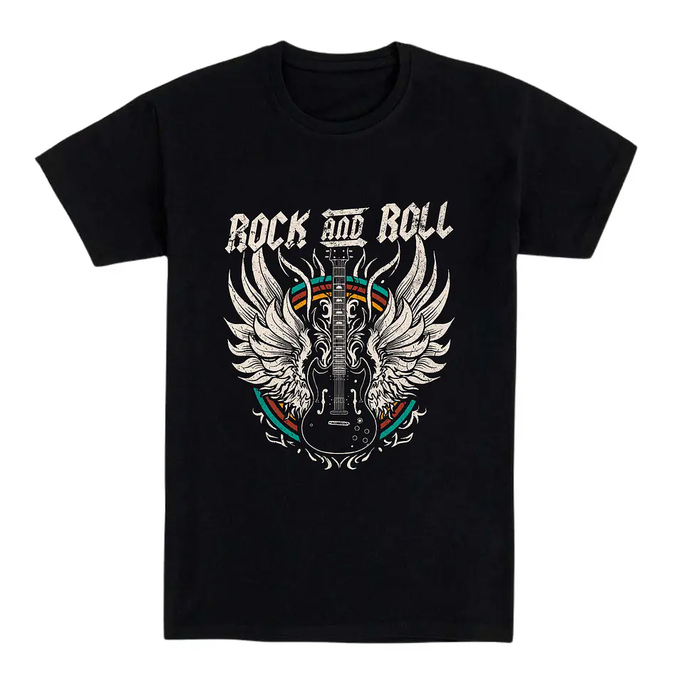 Camiseta rockera – Guitarra Alada 1