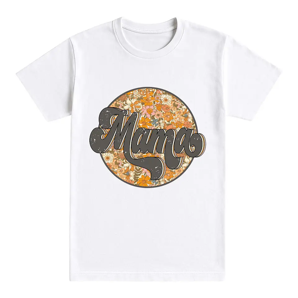 Camiseta mamá – Flor de los 70 1