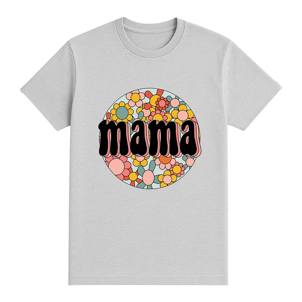 Camiseta mamá – Flower power 1