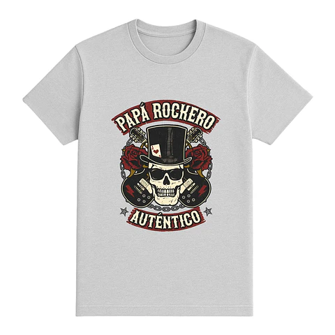 Camiseta papá – Rockero auténtico