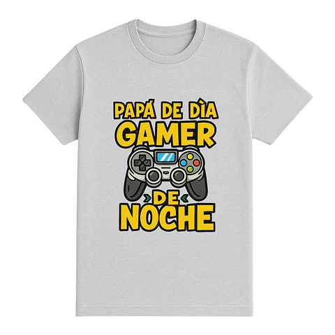 Camiseta papá – Gamer de noche