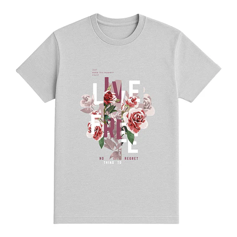 Camiseta flores – Vive libre