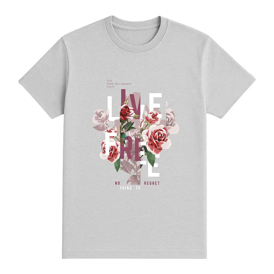 Camiseta flores – Vive libre 1