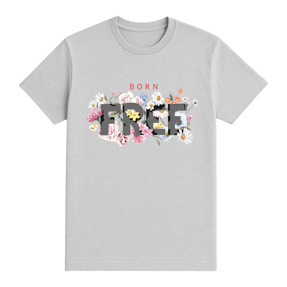 Camiseta flores – Born Free 1