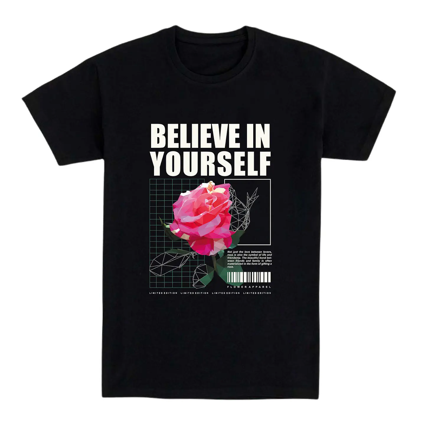 Camiseta flores – Believe in Yourself 1