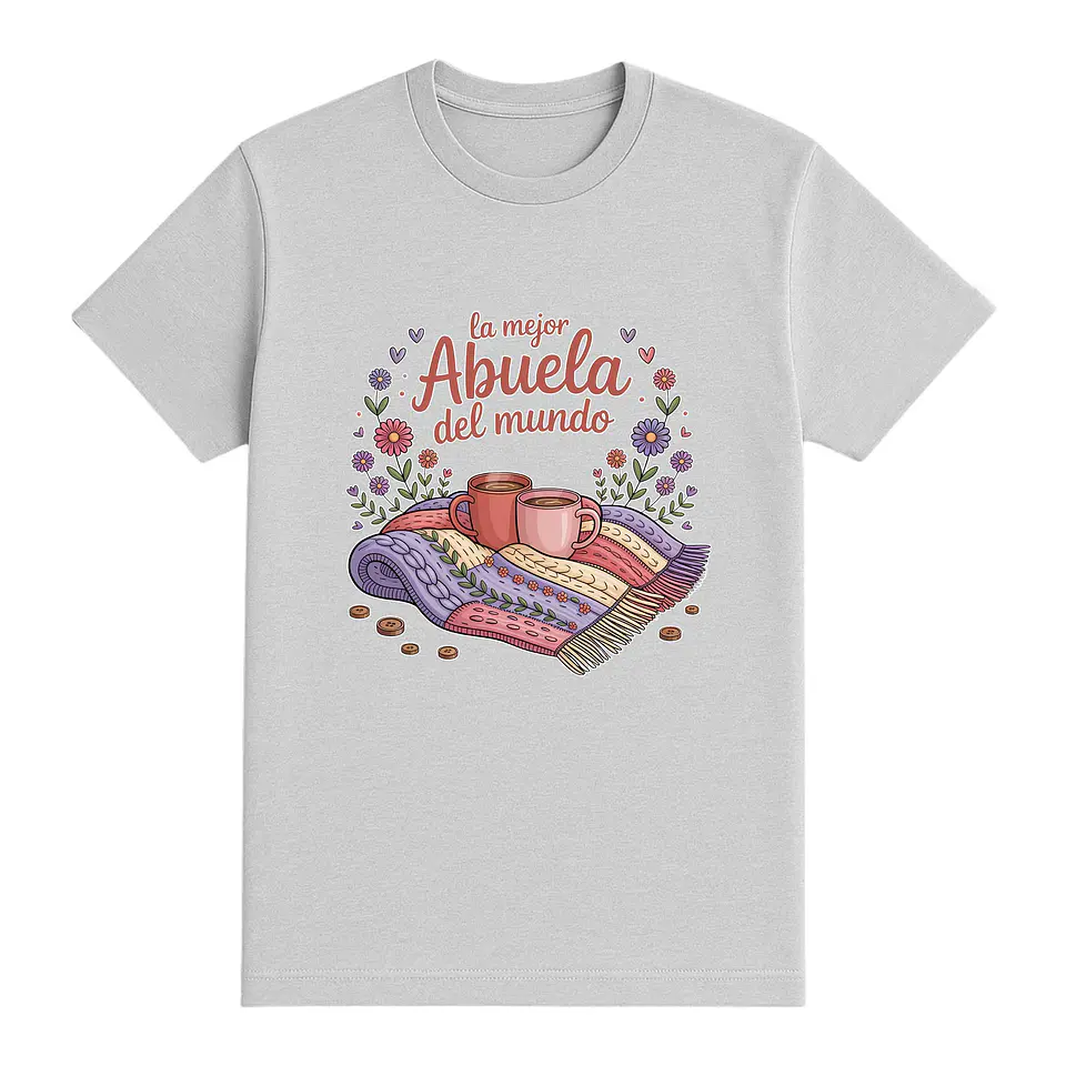 Camiseta Abuela - La Mejor Abuela del Mundo con Mantas y Café 1