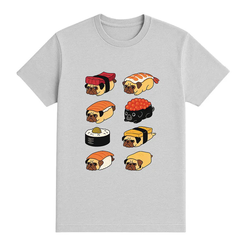 Camiseta Perro - Perritos Sushi, Amor a Primera Mordida 1