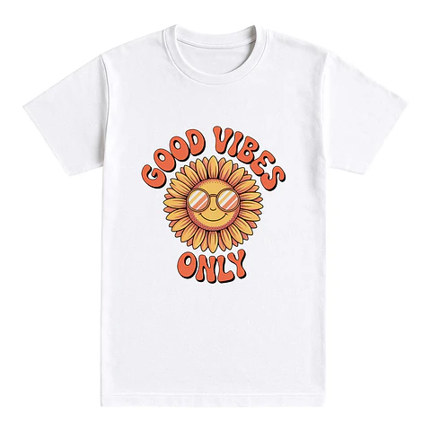 Camiseta hippie – Good Vibes Only 