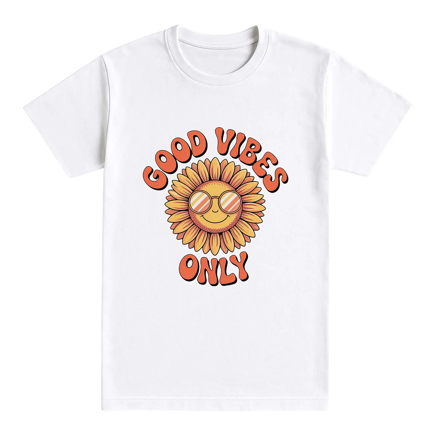 Camiseta hippie – Good Vibes Only  1