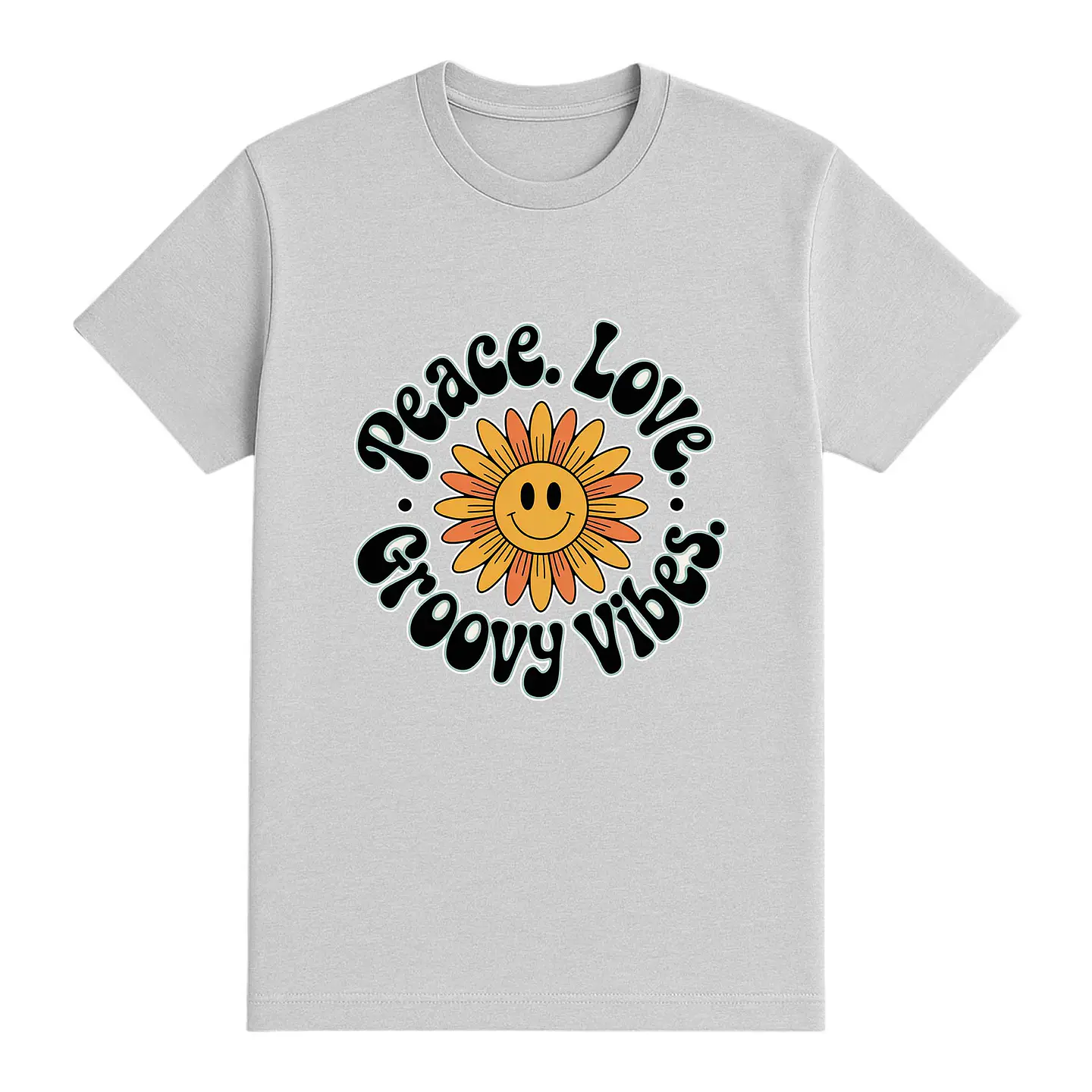 Camiseta hippie – Peace, Love & Groovy Vibes 1
