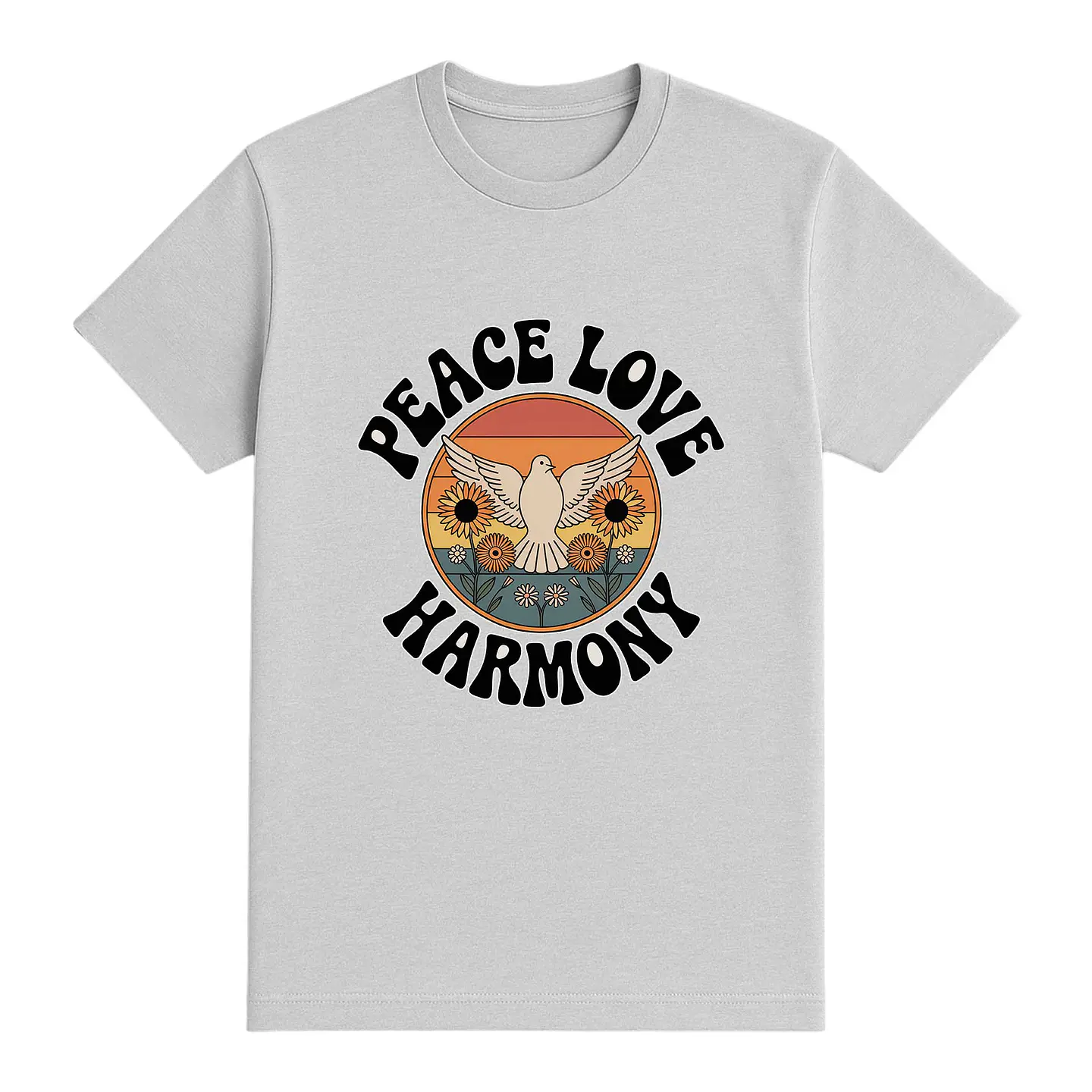 Camiseta hippie – Peace, Love & Harmony 1