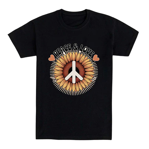 Camiseta hippie – Peace & Love