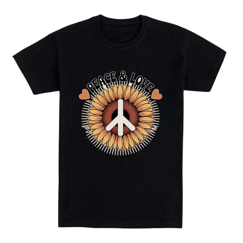 Camiseta hippie – Peace & Love 1