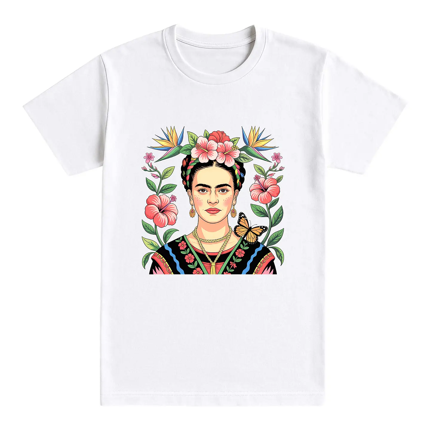 Camiseta Frida Kahlo – Arte, color y rebeldía en tu pecho 1