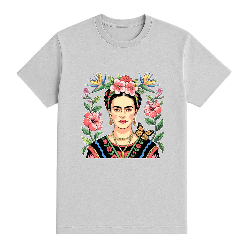 Camiseta Frida Kahlo – Arte, color y rebeldía en tu pecho 2