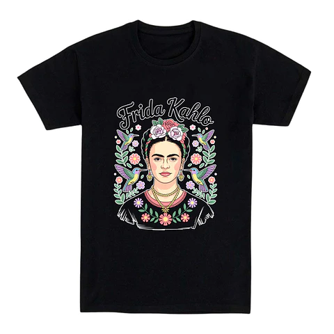 Camiseta Frida Kahlo – Flores, fuerza y libertad
