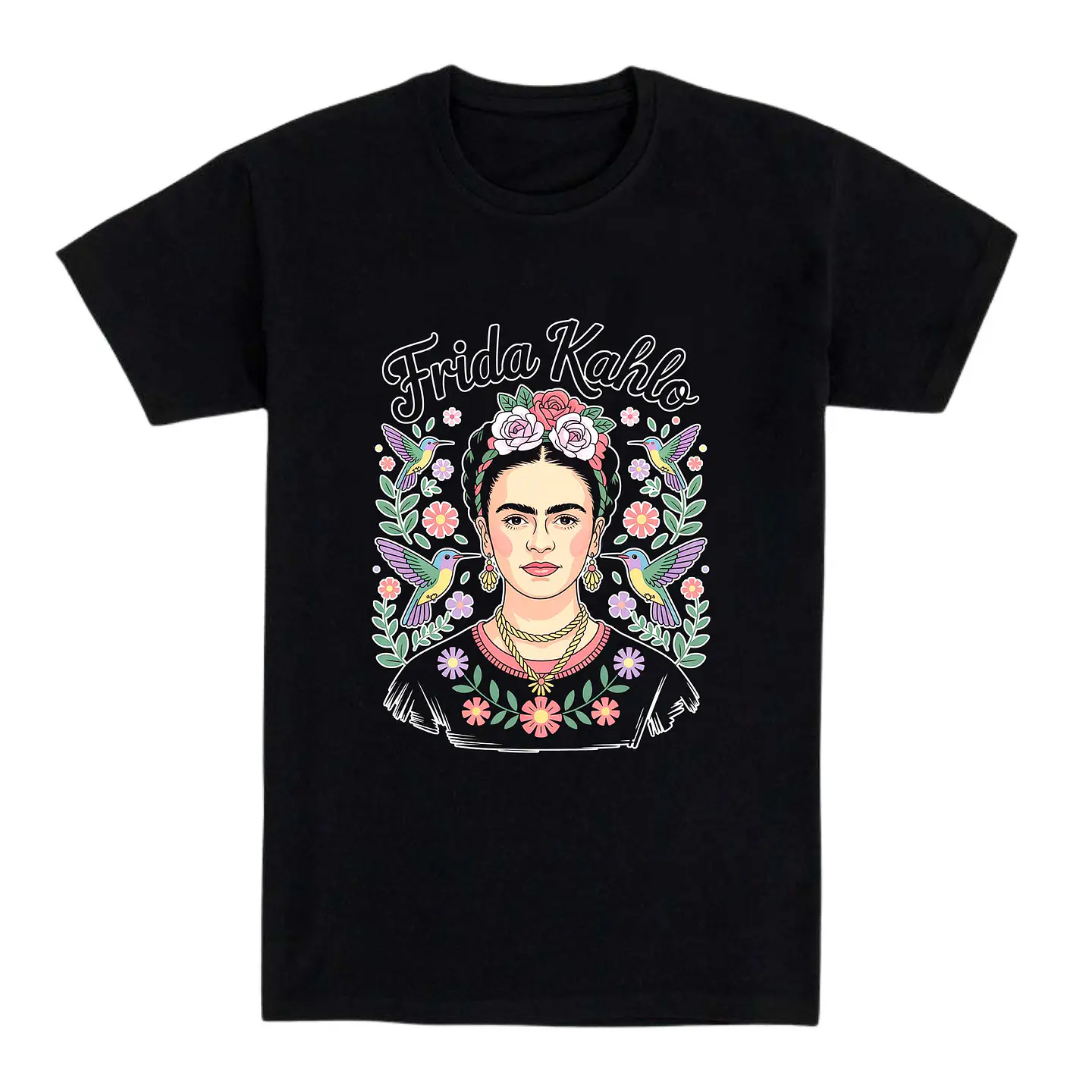 Camiseta Frida Kahlo – Flores, fuerza y libertad 1
