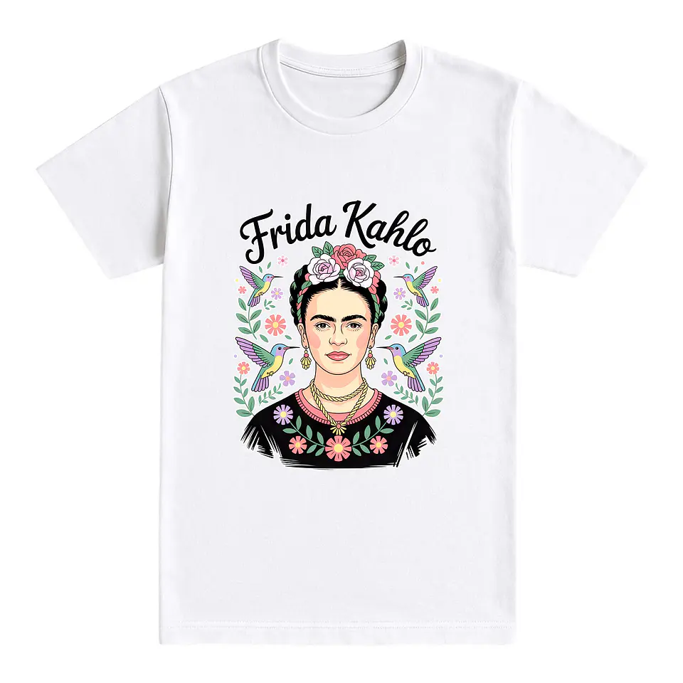 Camiseta Frida Kahlo – Flores, fuerza y libertad 3