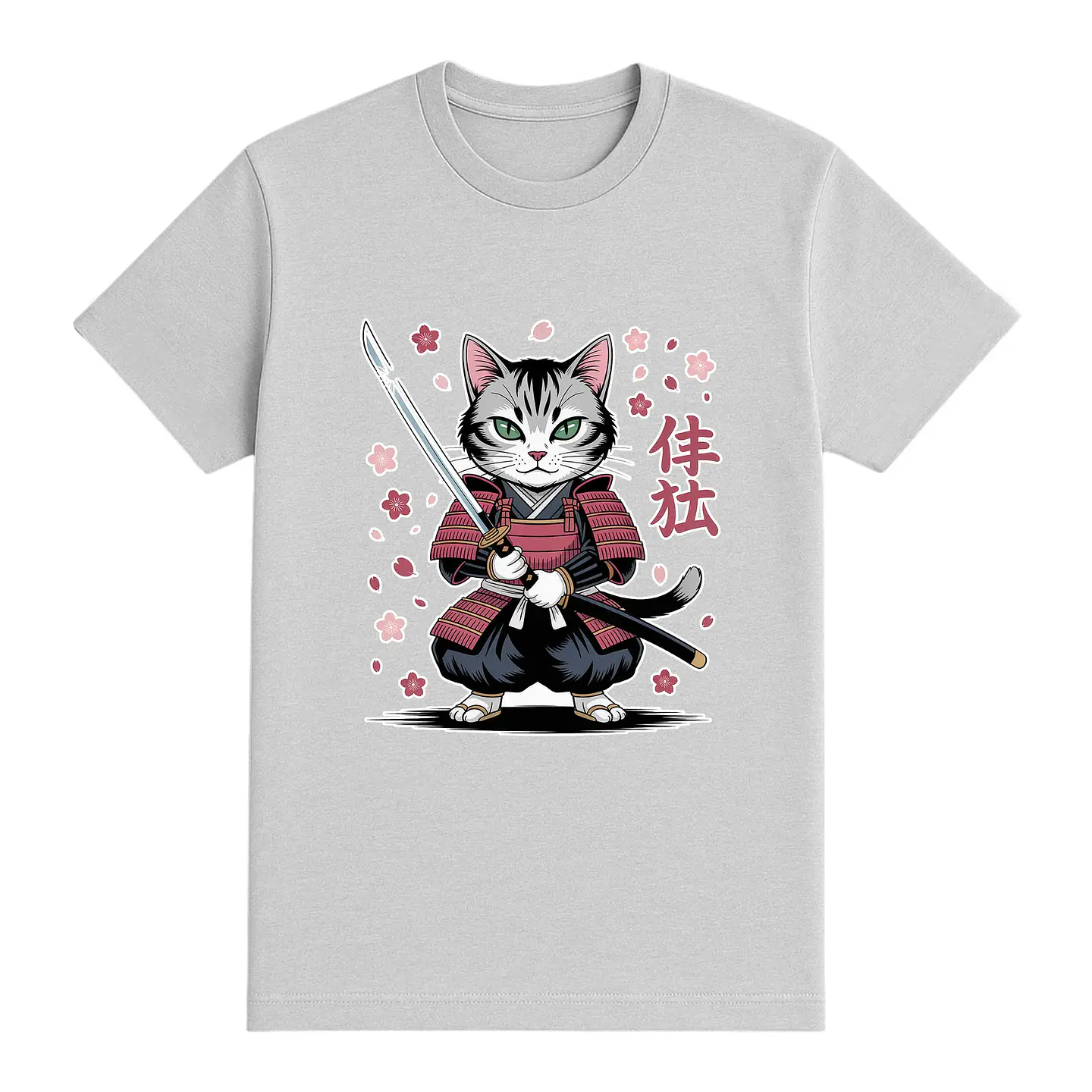 Camiseta gato – Espíritu samurái con garra felina 1