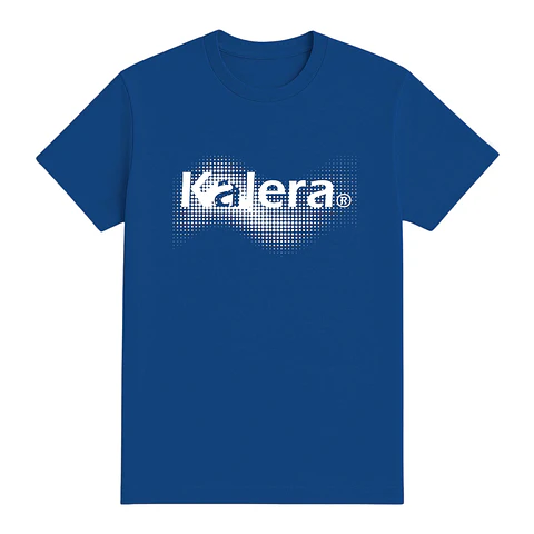 Camiseta básica azul logo blanco
